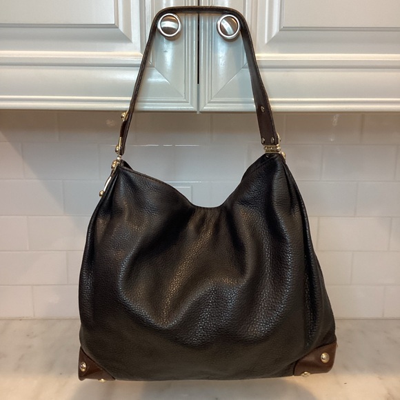 Michael Kors Joplin Large Pebbled Leather Hobo Shoulder Bag - Picture 1 of 14